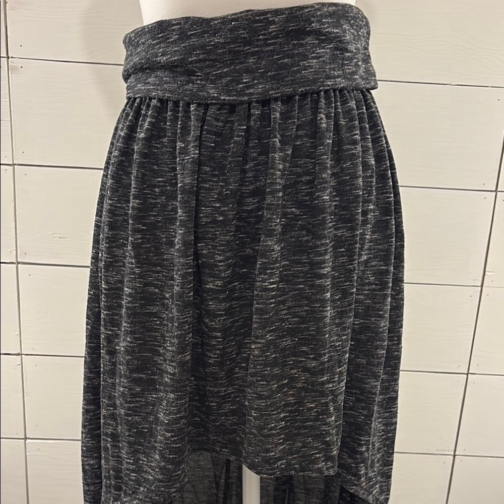 Midi Skirt with High Low Hem
